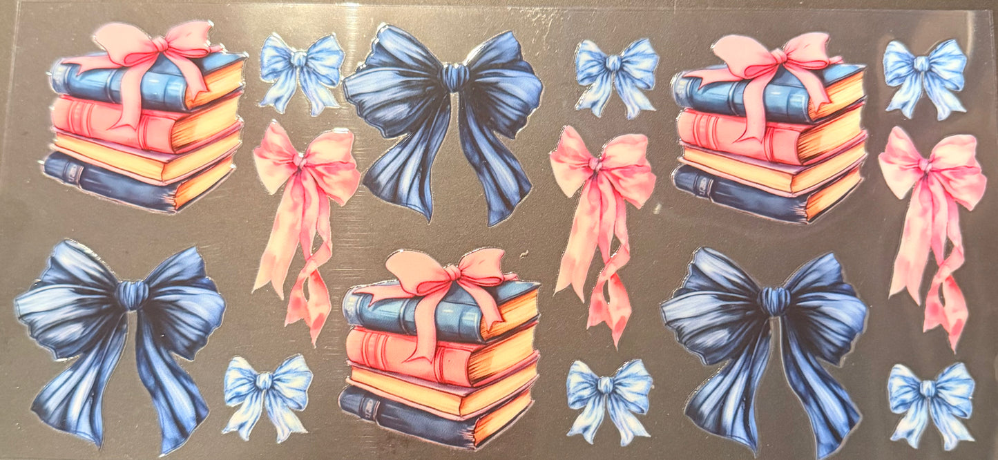 Navy book/bows